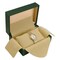 JewelrySupply Rolex Style Green Luxury Watch Box - Tan Inside